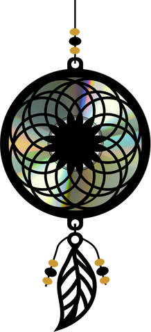 SUN002 Suncatcher kit - Dreamcatcher with leaf ornament
