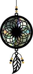 SUN002 Suncatcher kit - Dreamcatcher with leaf ornament