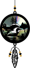 SUN003 Suncatcher kit - Loon with feather ornament