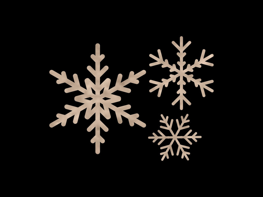W0025 MDF Snowflake 3pc set