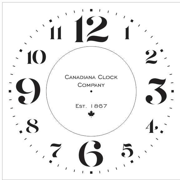 M0219 Canadiana Clock - 24" only