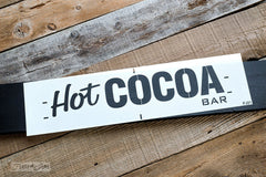 Hot Cocoa Bar by Funky Junk's Old Sign Stencils is a Christmas sign stencil with bold letters in a horizontal format. Designed to work with our other winter directional sign designs.