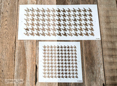 Houndstooth stencil by Funky Junk Interiors. Stencil this iconic pattern on either large furniture pieces to smaller projects! Available in two sizes / scales to suit!Houndstooth stencil TV tray redo with Funky Junk Interiors. Stencil this iconic pattern on either large furniture pieces to smaller projects! Available in two sizes / scales to suit!