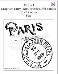 M0071 Paris Tour de Eiffel Distress Postal combo