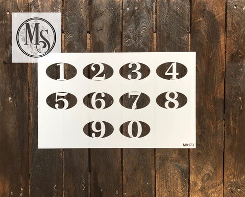 M0173 Number Ovals * updated August 2018