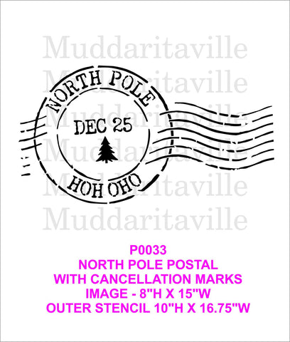 P0033 North Pole H0H 0H0 postal with cancellation marks