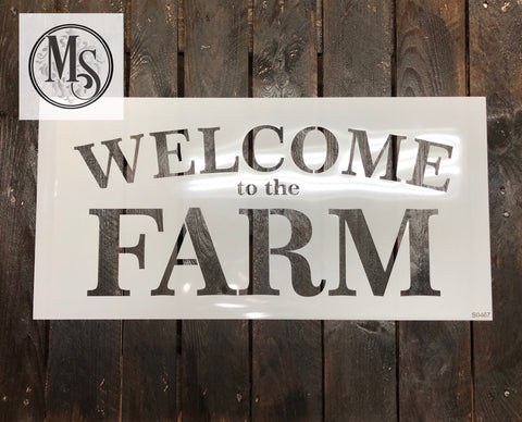 S0467 WELCOME to the Farm - 2 sizes available