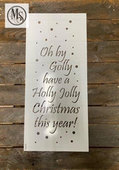 S0774 Snowman with Add-on Holly Jolly Christmas Saying