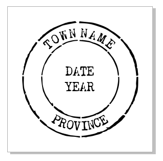 P0001 CUSTOM Postal Mark