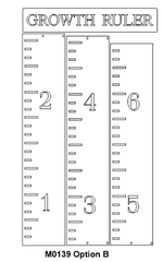 M0139 4 part Growth Ruler Stencil