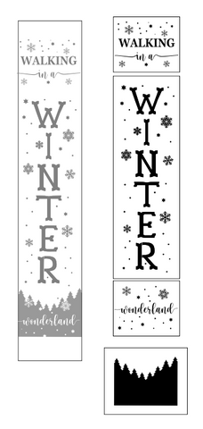 S0840 Walking in a Winter Wonderland Vertical Sign
