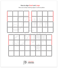 Windowpane Check pattern stencils by Funky Junk's Old Sign Stencils are repeating plaid pattern stencils that offer a crisp, clean and easy way to achieve this timeless plaid look! Offered in 3 different grid sizes, perfect for both smaller or larger projects.