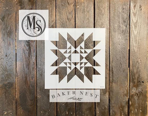 B008 Baker Nest's Nordic Star Barn Quilt Stencil
