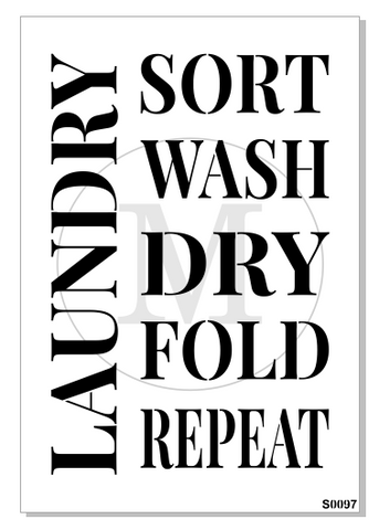 S0097 Laundry Stencil