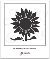 Add a touch of whimsy and major fall impact to your projects with the Big Sunflower stencil! This statement-making sunflower is scaled perfectly to fit throw pillows, door mats or furniture, bringing a vibrant, cheerful fall vibe to any project.