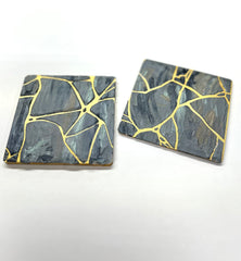 D0039 Kintsugi pattern 2 pc stencil set -Digital Download