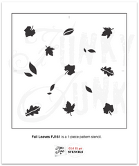 Capture the crisp air essence of fall with our Fall Leaves stencil! Its swirling pattern of various leaves adds a quaint fall touch to any project, perfect for creating a cozy and charming autumn feel. This fall stencil pattern can be repeated.