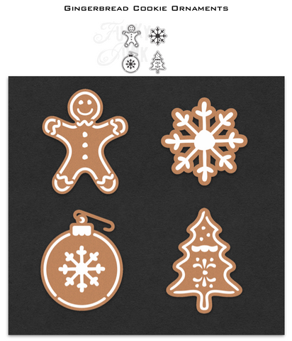FJ170 Funky Junk's Old Sign Stencils Gingerbread Cookie Ornaments stencil
