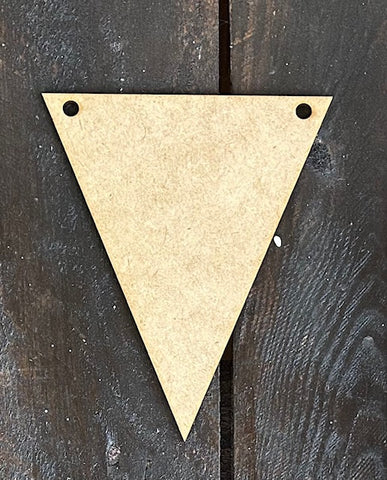 W0018 MDF Triangle Banner Flag with hang holes