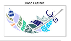 M0419 Boho Feather - 2 size options