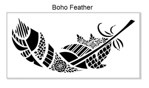 M0419 Boho Feather - 2 size options