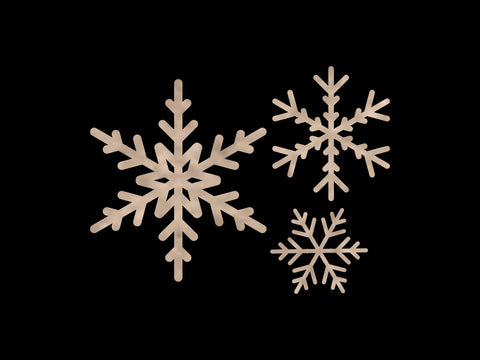 W0025 MDF Snowflake 3pc set