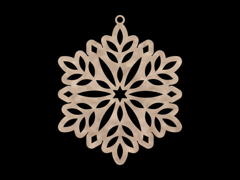 W0026 MDF Snowflake ornament