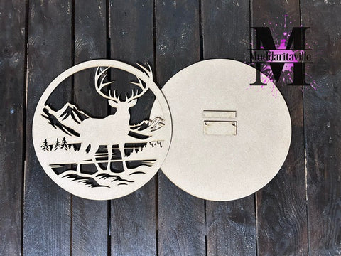 W0022 Elk Mountain Lake 11" Round Sign Kit