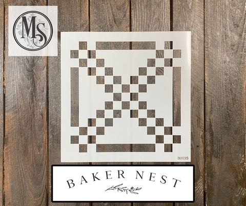 B003 Baker Nest's Chesapeake Chain Barn Quilt Stencil