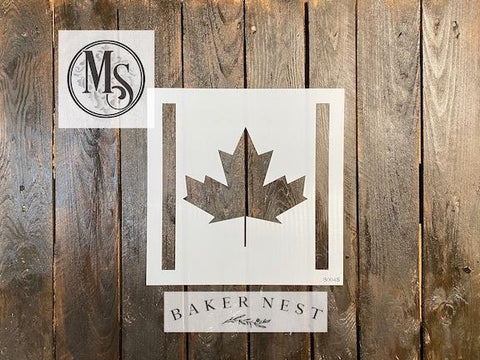 B004 Baker Nest's Canada Flag Barn Quilt Stencil