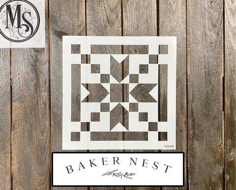B005 Baker Nest's Stepping Stones Barn Quilt Stencil