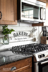 Bakery sign on wood planks | Funky Junk's Old Sign Stencils