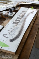 Swoosh by Funky Junk's Old Sign Stencils. Add a dash of a hand painted underlining element along the bottom of any Old Sign Stencil with the 'Swoosh!'