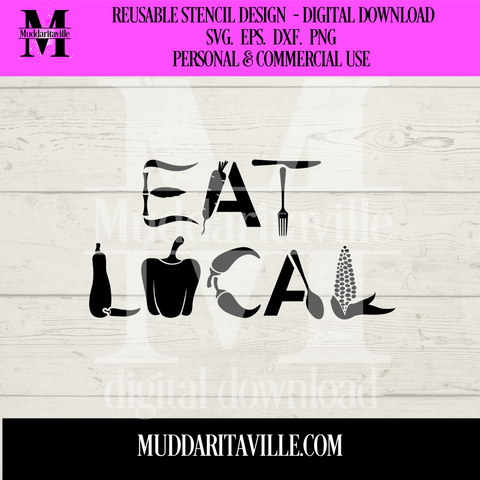 D0030 Eat Local 3 ... Digital Download