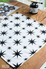 How to stencil a Retro Star pillow with Funky Junk's Old Sign Stencils.