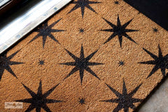 How to stencil a custom door mat with Retro Star Large by Funky Junk's Old Sign Stencils