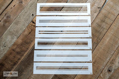 Stencil authentic Grain Sack Stripes on anything you wish, with a choice of 6 different Grain Sack Stripe styles! By Funky Junk's Old Sign Stencils