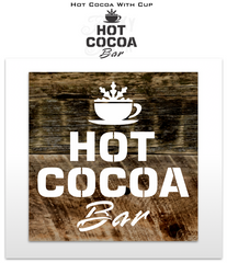 Hot Cocoa with Cup is a Christmas stencil that celebrates our love for this special holiday beverage! Designed in bold letters reading Hot Cocoa Bar, with a cup serving up a wintery snowflake!
