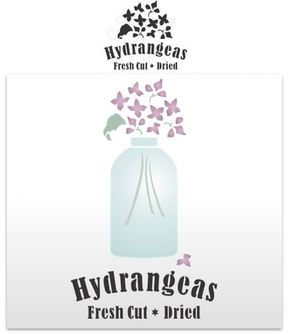 FJ102 Funky Junk's Hydrangeas with Jar