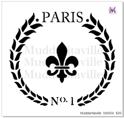 M0004 Paris Fleur de Lis Wreath