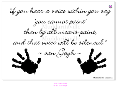 M0039 If you hear a voice ~ van Gogh quote
