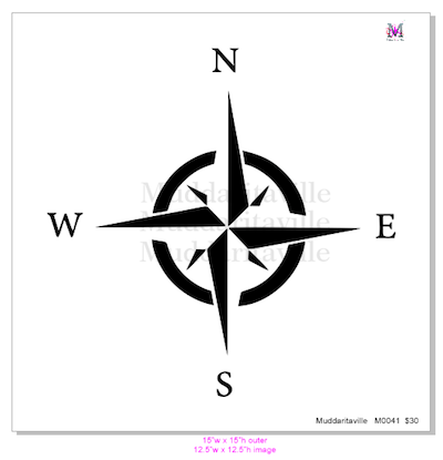 M0041 NWSE Compass Rose ** updated March 2019