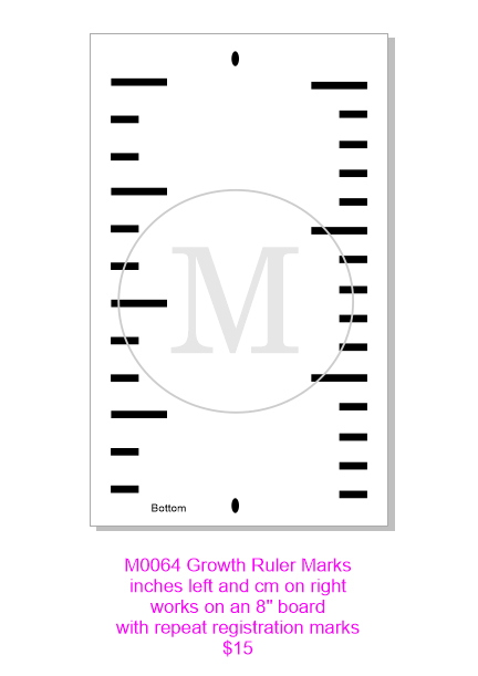 M0064 Growth Ruler marks stencil
