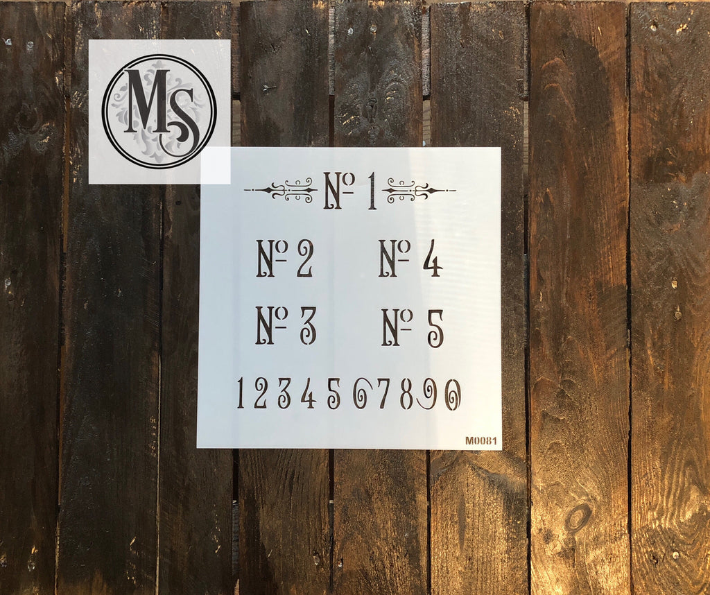 M0081 Ornate Numbers * REVISED JULY 2018