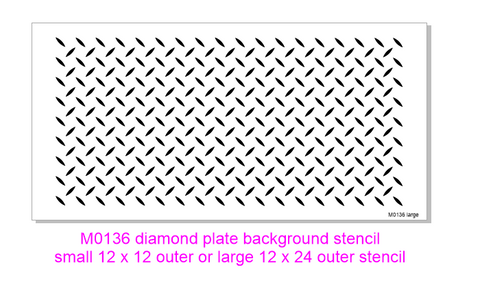 M0138 Diamond Plate Background stencil