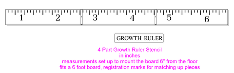 M0139 4 part Growth Ruler Stencil
