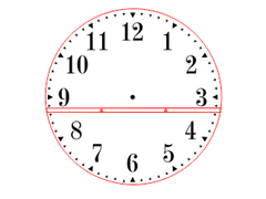 M0159 Clock Stencil with regular numbers - 3 sizes available