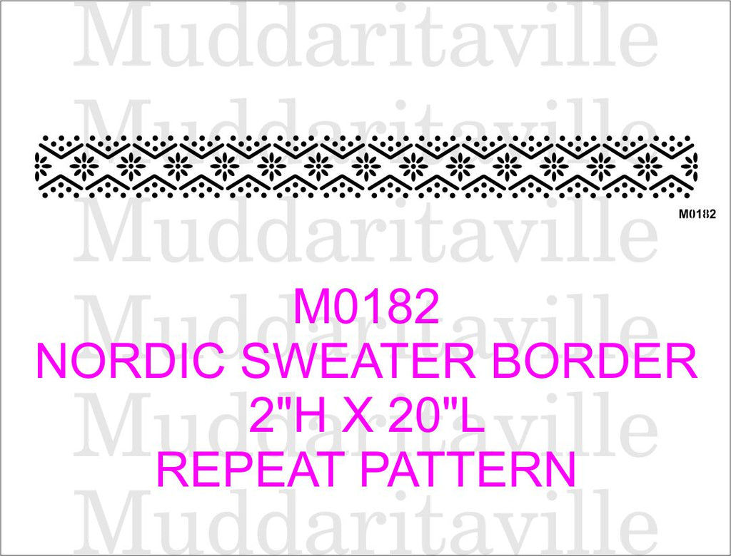 M0182 Nordic Sweater Border (dots)