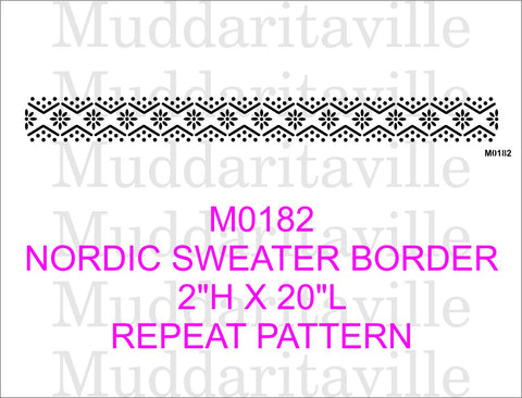 M0182 Nordic Sweater Border (dots)