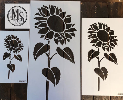 M0217 Sunflower #2 with stem - 3 sizes